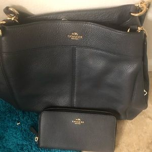 Coach tote and wallet